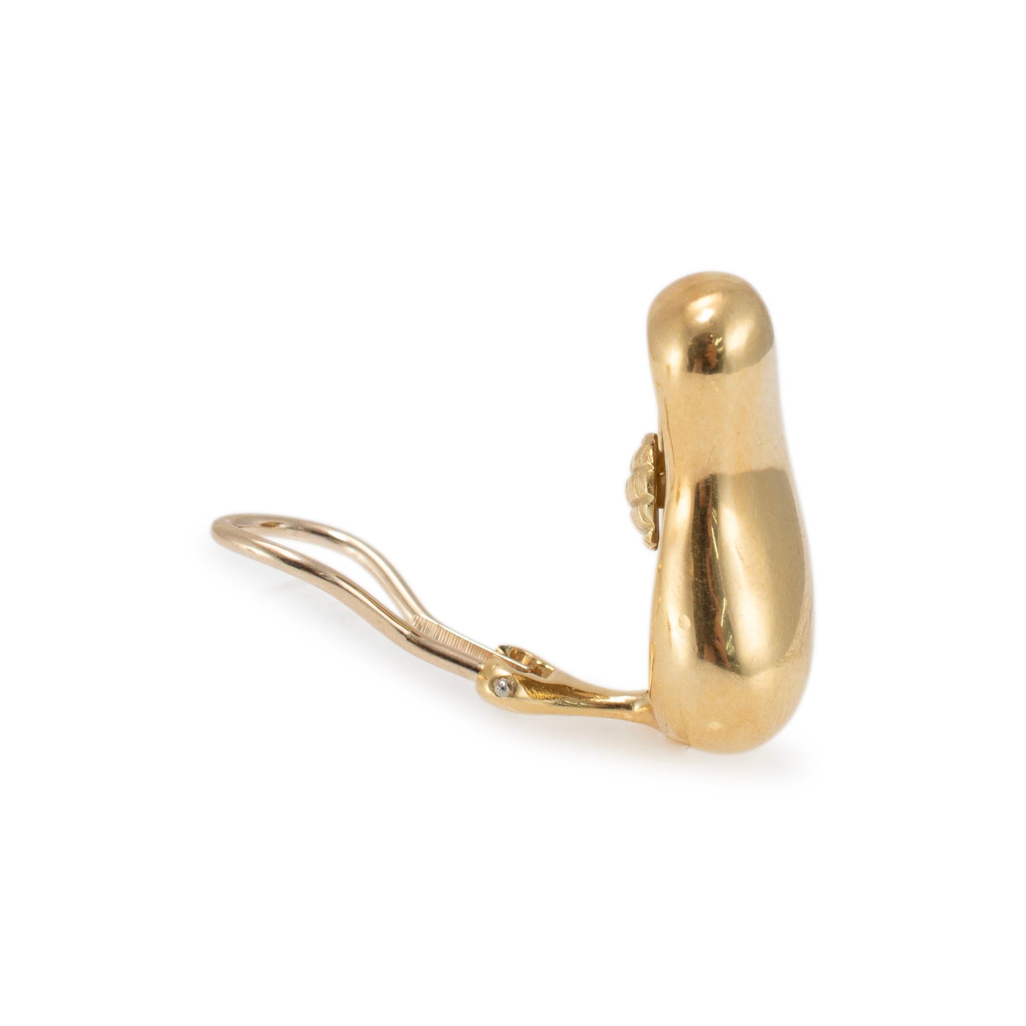 Tiffany & Co. d'epoca. Orecchini a clip Elsa Peretti in oro giallo 18 carati da donna in vendita 2