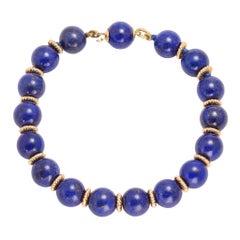 Vintage Tiffany & Co. Lapis Lazuli Bead Bracelet