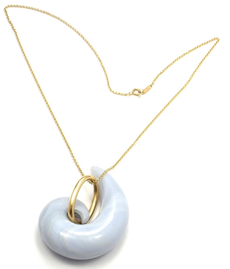 VINTAGE CHALCEDONY NECKLACE 10 MOTIFS GOLD main image 1