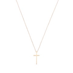 Vintage Tiffany & Co. Large Cross Necklace in Rose Gold