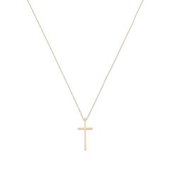 Vintage Tiffany & Co. Large Cross Necklace in Yellow Gold