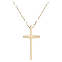Vintage Tiffany & Co. Large Cross Necklace in Yellow Gold