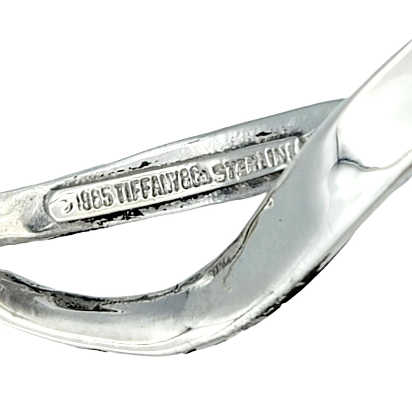Weinlese Tiffany & Co. Große Schleifenschleifen-Ohrringe aus poliertem Sterlingsilber im Angebot 2