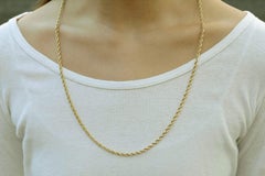 Vintage Tiffany & Co. Long Gold French Rope Chain