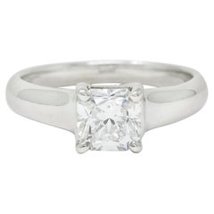 Vintage Tiffany & Co. Lucida 1.12 Carats Diamond Platinum Engagement Ring