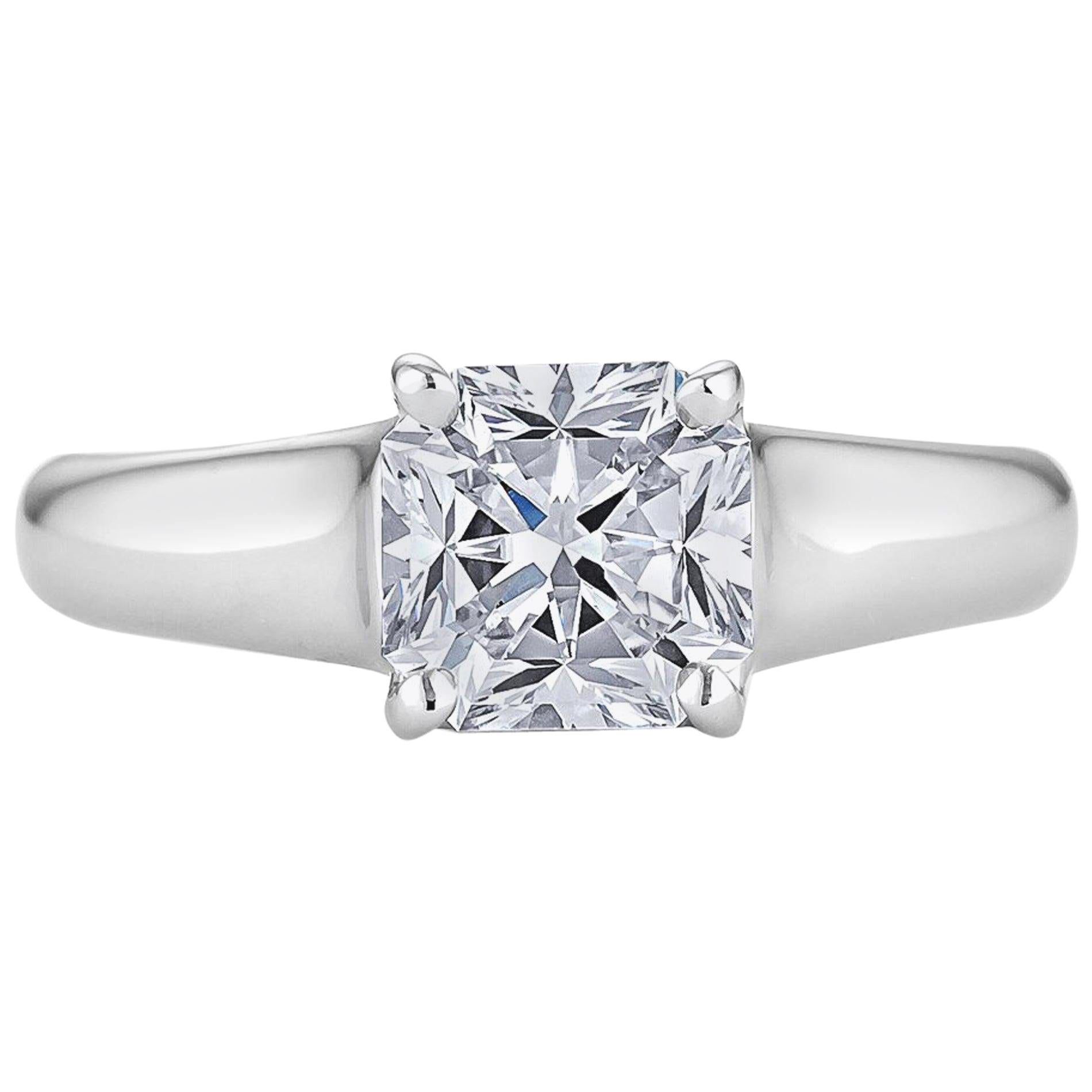 Vintage Tiffany & Co. Lucida 1.54 Carat Diamond Platinum Engagement Ring