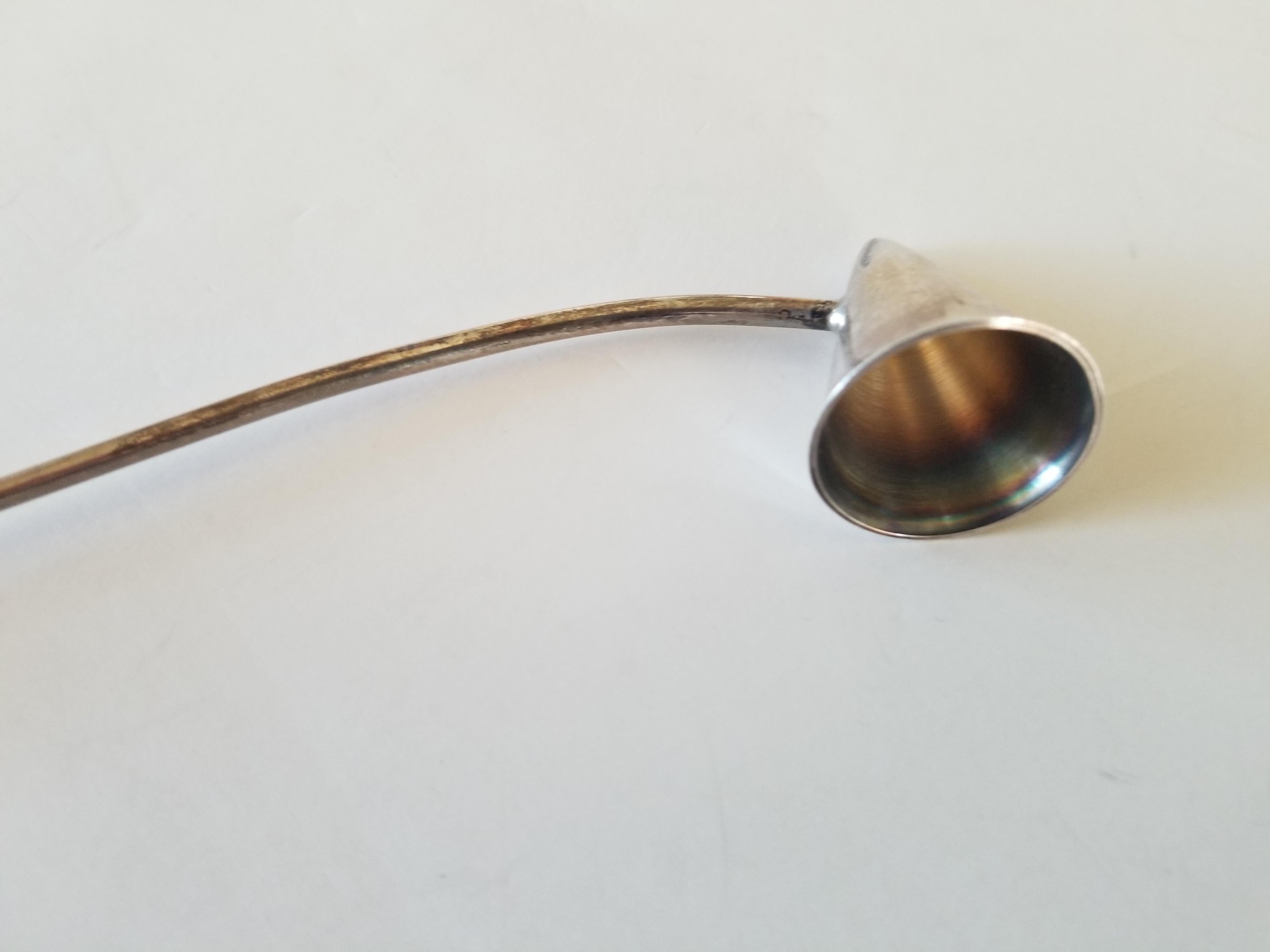 Vintage Tiffany & Co. Candle Snuffer Sterling Silver and Turned Wood 4
