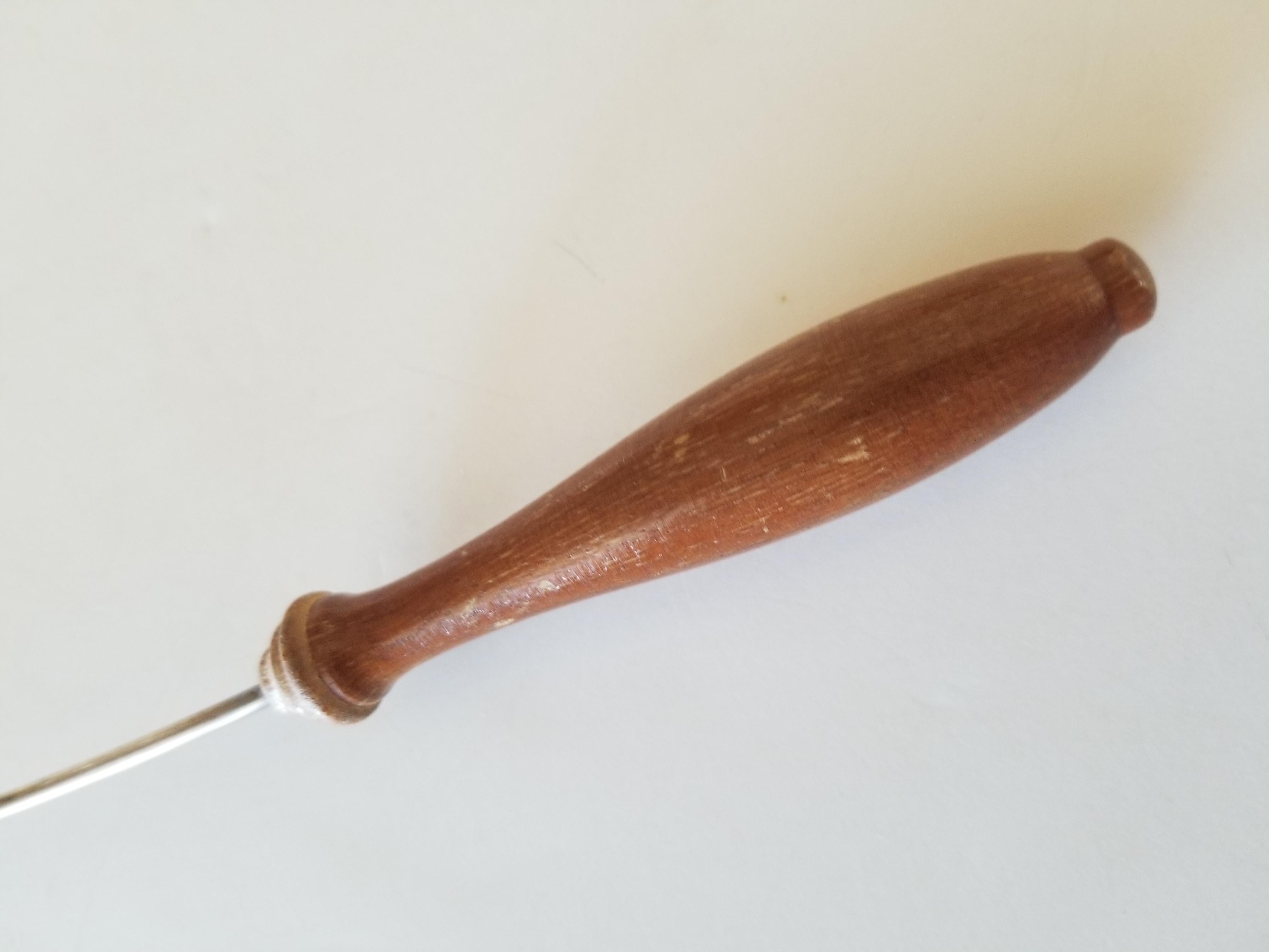Mid-Century Modern Vintage Tiffany & Co. Candle Snuffer Sterling Silver and Turned Wood