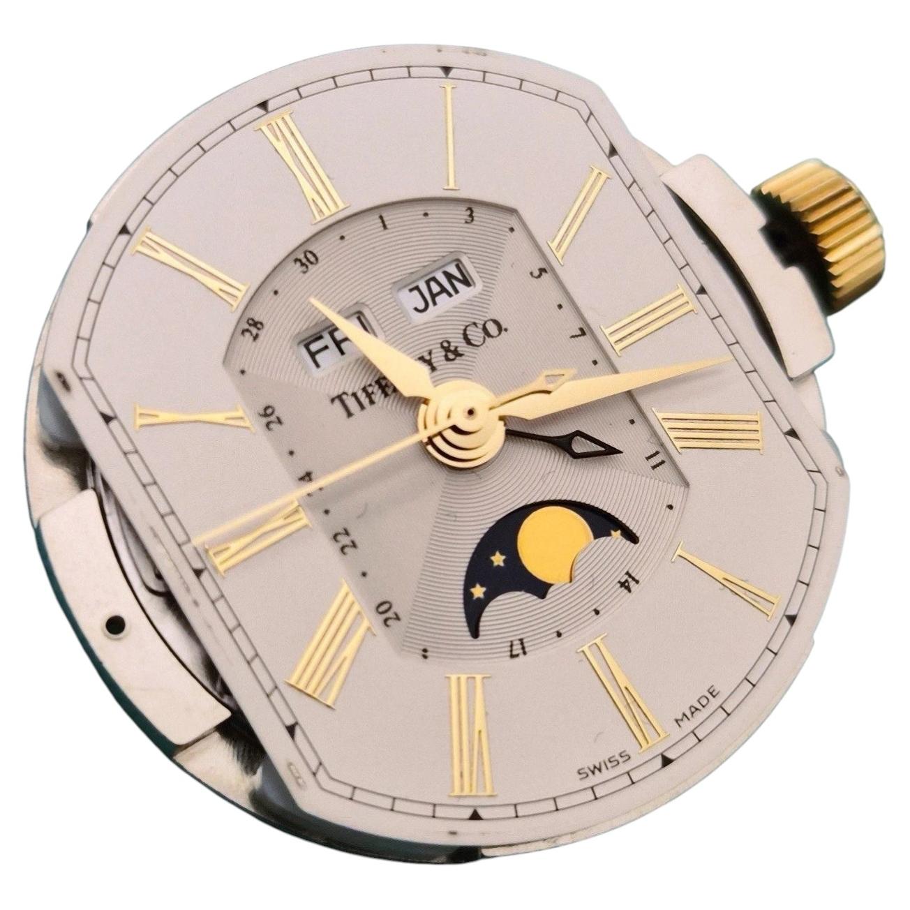 Vintage Tiffany & Co. Mark Coupe Automatic Day Date Moonphase Movement For Sale