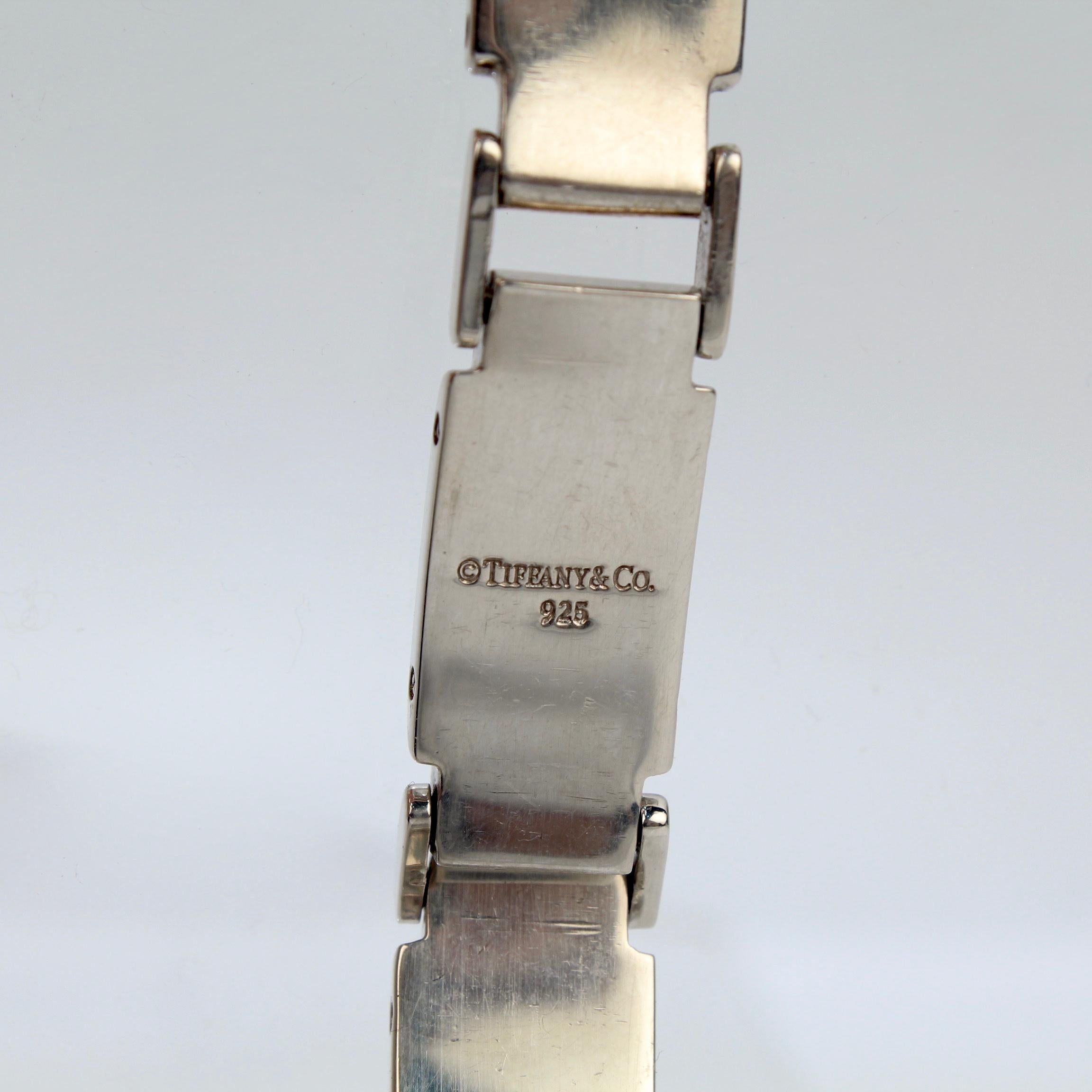 Vintage Tiffany & Co Metropolis Sterling Silver Link Bracelet For Sale 3