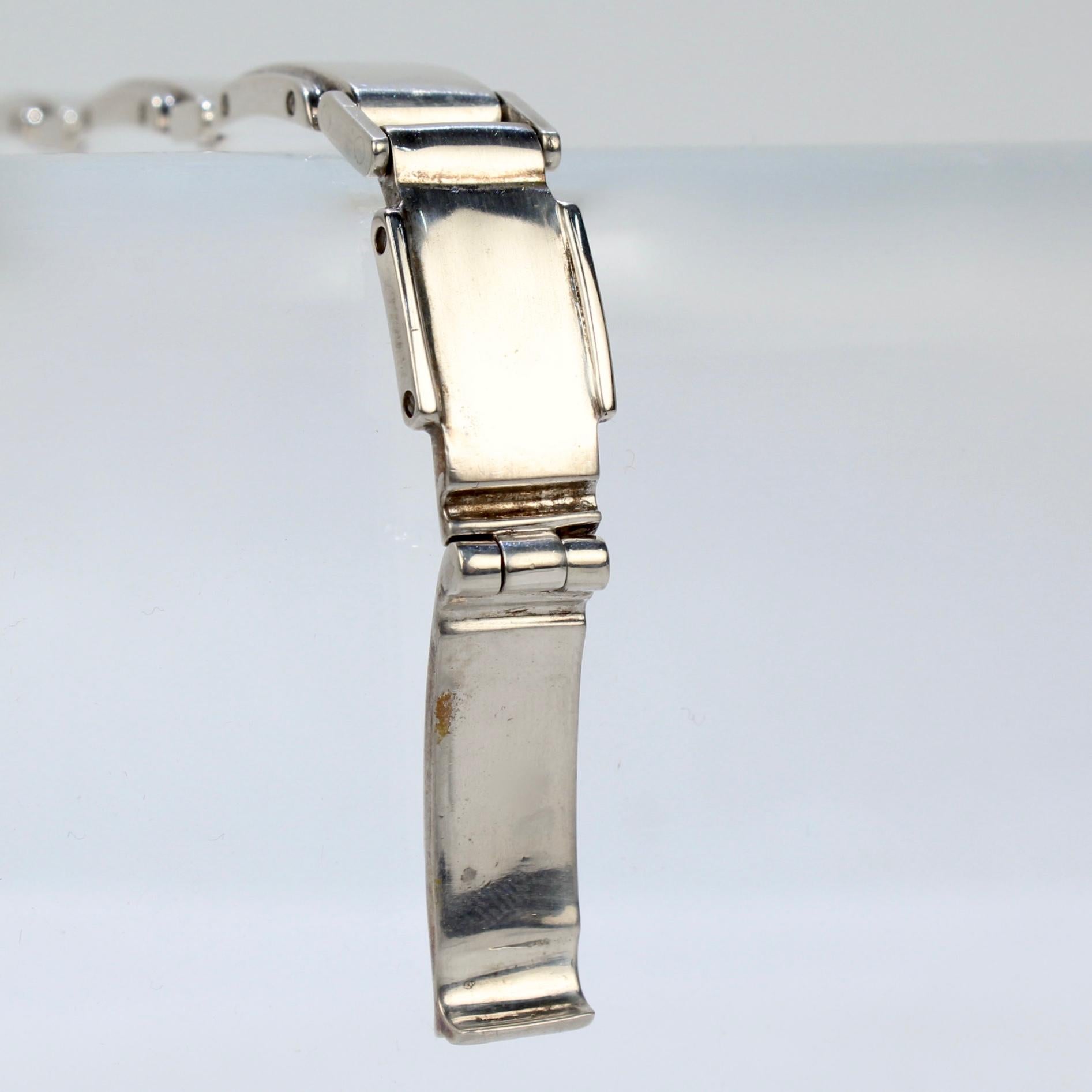 Vintage Tiffany & Co Metropolis Sterling Silver Link Bracelet For Sale 4
