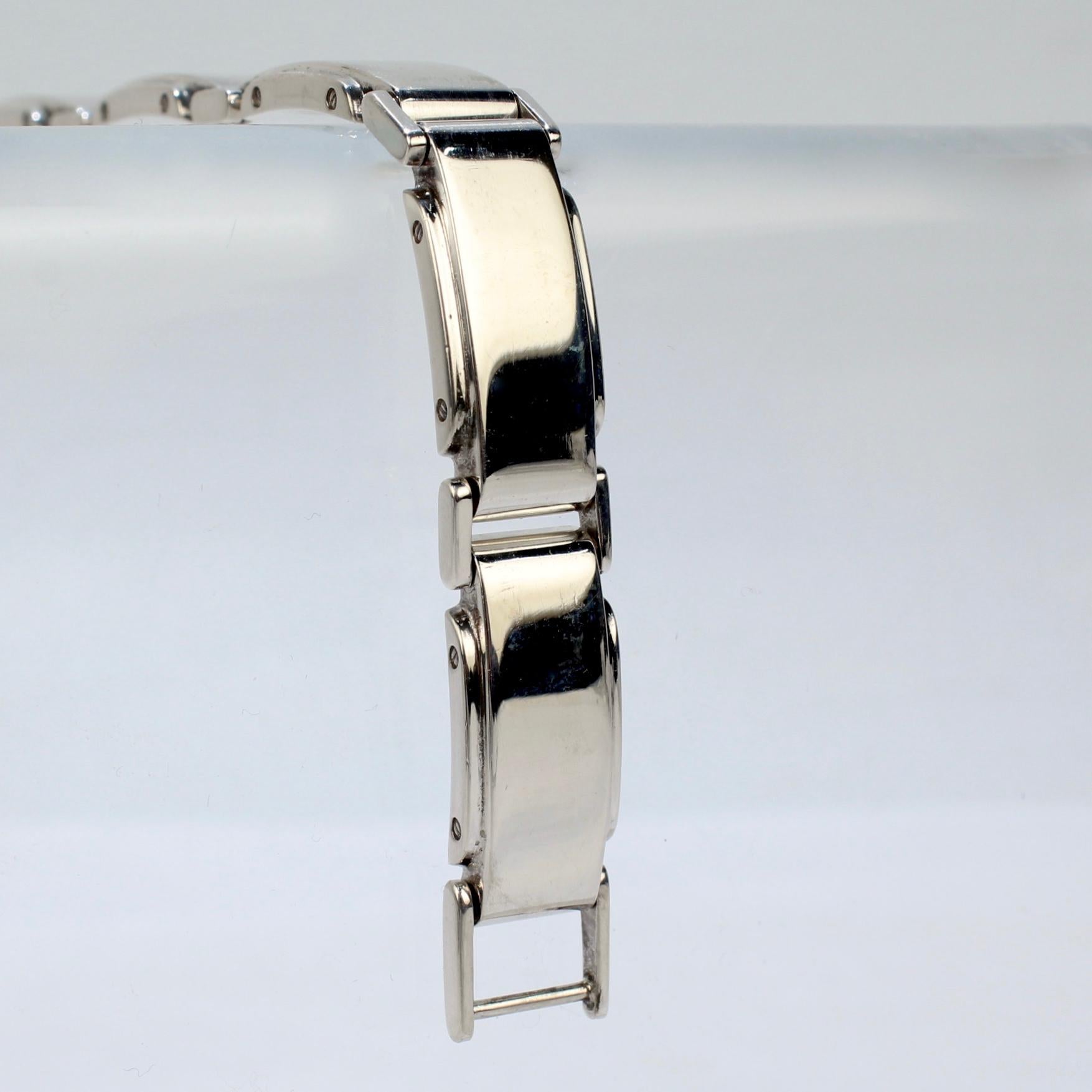 Vintage Tiffany & Co Metropolis Sterling Silver Link Bracelet For Sale 5