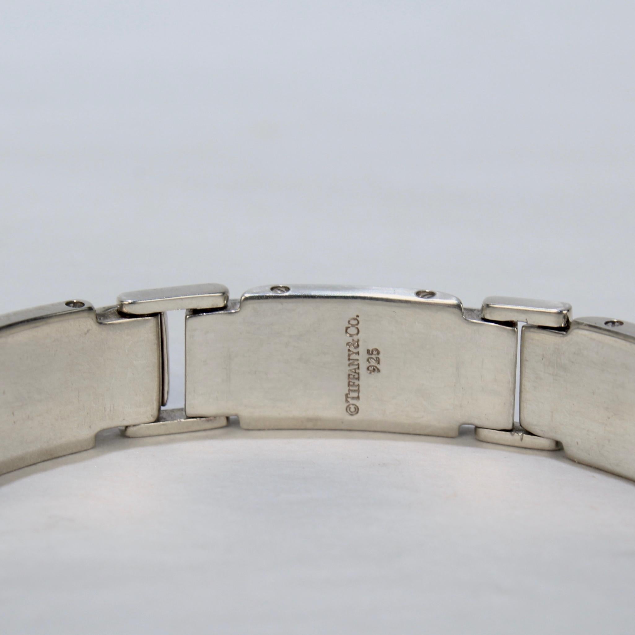 Modern Vintage Tiffany & Co Metropolis Sterling Silver Link Bracelet For Sale