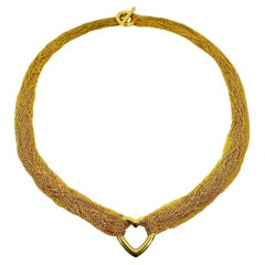 Vintage Tiffany & Co. Multi Strand Gold Heart Motif Necklace