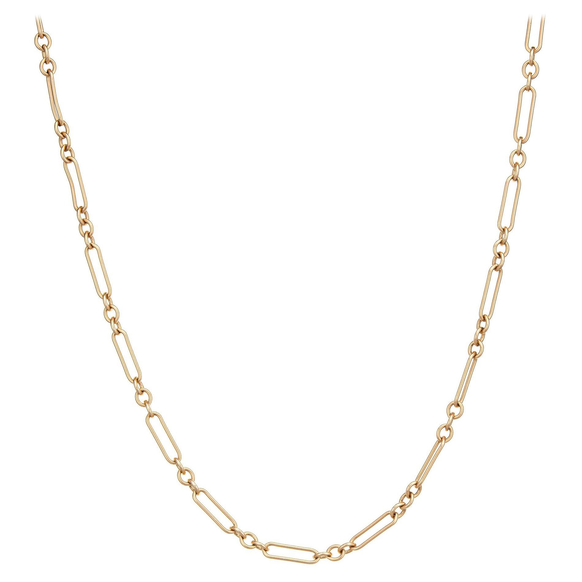 Vintage Tiffany 
Co Necklace 14k Yellow Gold 18" Link Chain Signed Jewelry