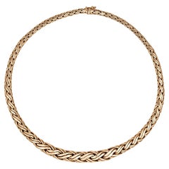 Vintage Tiffany & Co Necklace Choker 14k Yellow Gold Fancy Link Jewelry