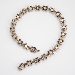 Vintage Tiffany & Co Necklace c1990 Signature X Cross Sterling Silver 18k Gold