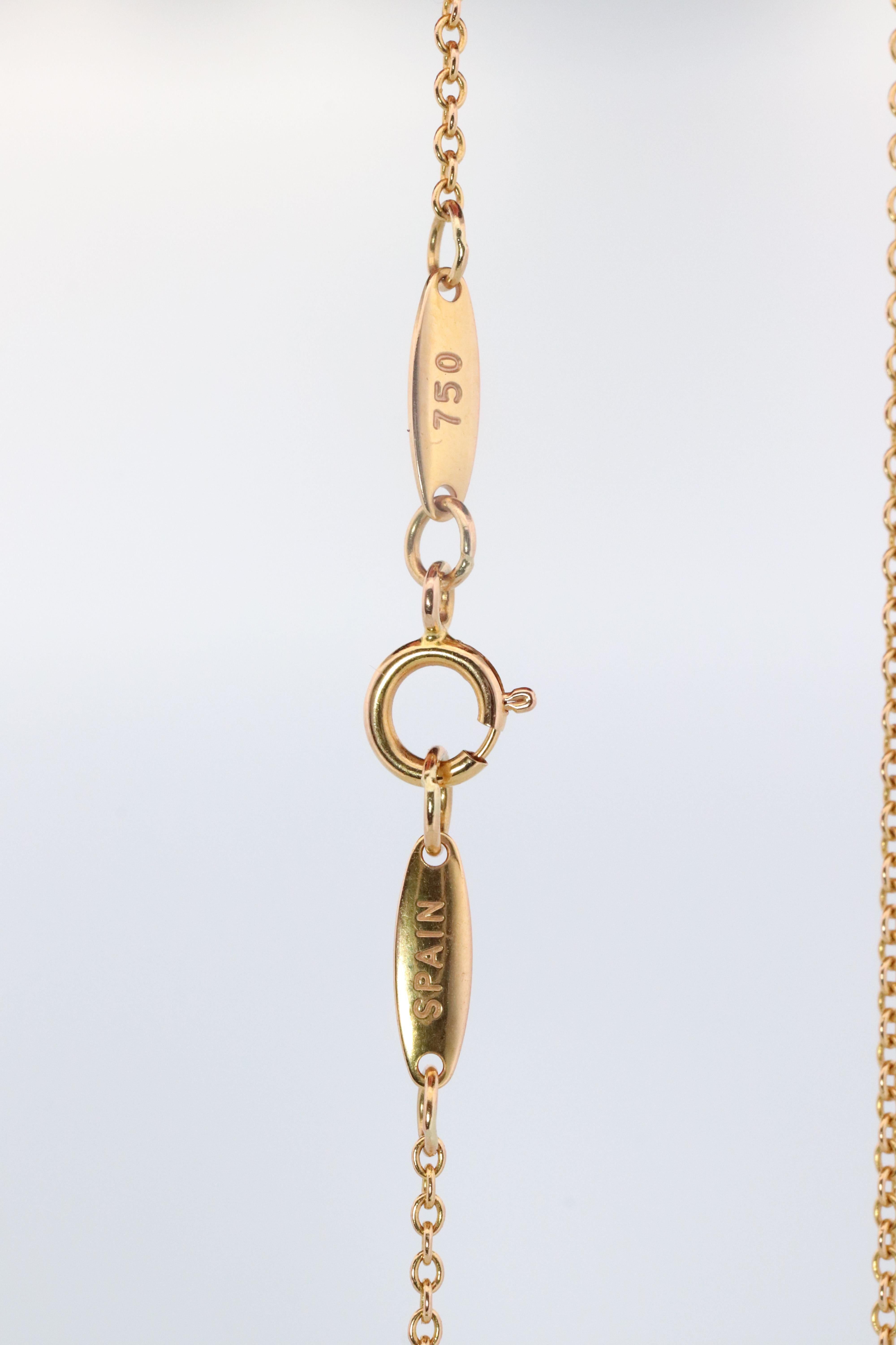 Vintage Tiffany Co Necklace. Elsa Peretti Diamond by the Yard Solitaire 1P In Good Condition In Port Charlotte, FL