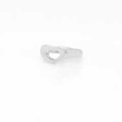 Weinlese Tiffany & Co. Offener Herzring aus Sterlingsilber von Elsa Peretti