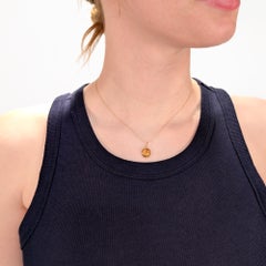 Vintage Tiffany & Co. Paloma Picasso 18K Gold & Citrine Dot Pendant Necklace