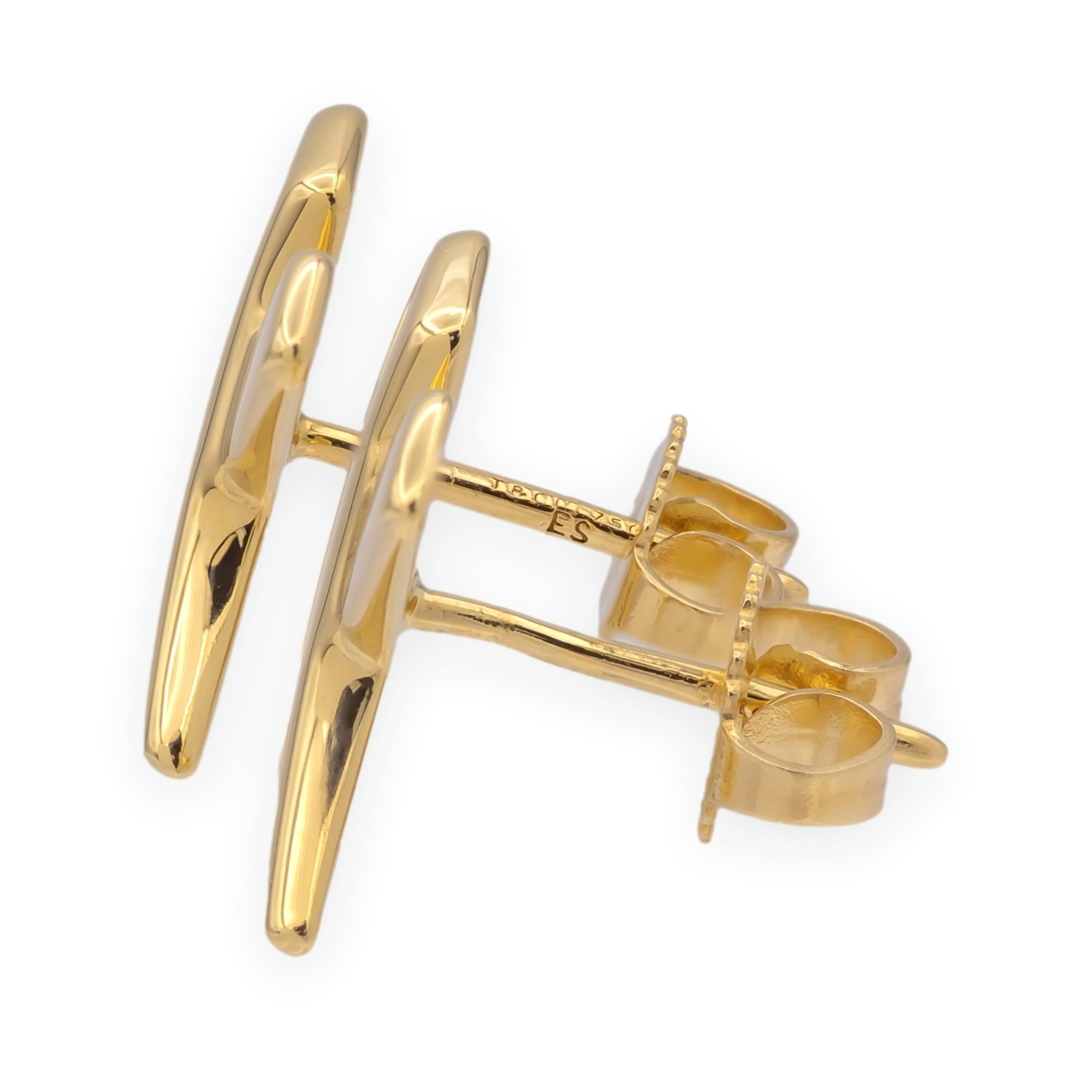 Tiffany & Co. d'epoca. Paloma Picasso Orecchini Graffiti X in oro giallo 18 carati Piccoli in vendita 1