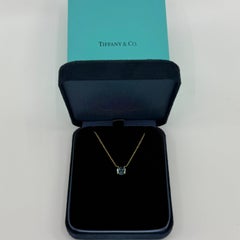 Vintage Tiffany & Co Paloma Picasso Blue Topaz 18k Yellow Gold Pendant Necklace
