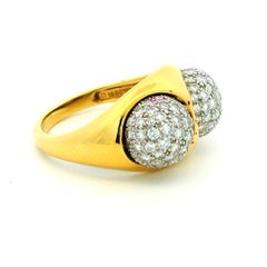 Weinlese Tiffany & Co. Paloma Picasso Diamant Gold Platin Bypass Ring