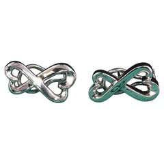 Vintage Tiffany & Co Paloma Picasso Double Loving Heart Earrings Silver 925 6.5g