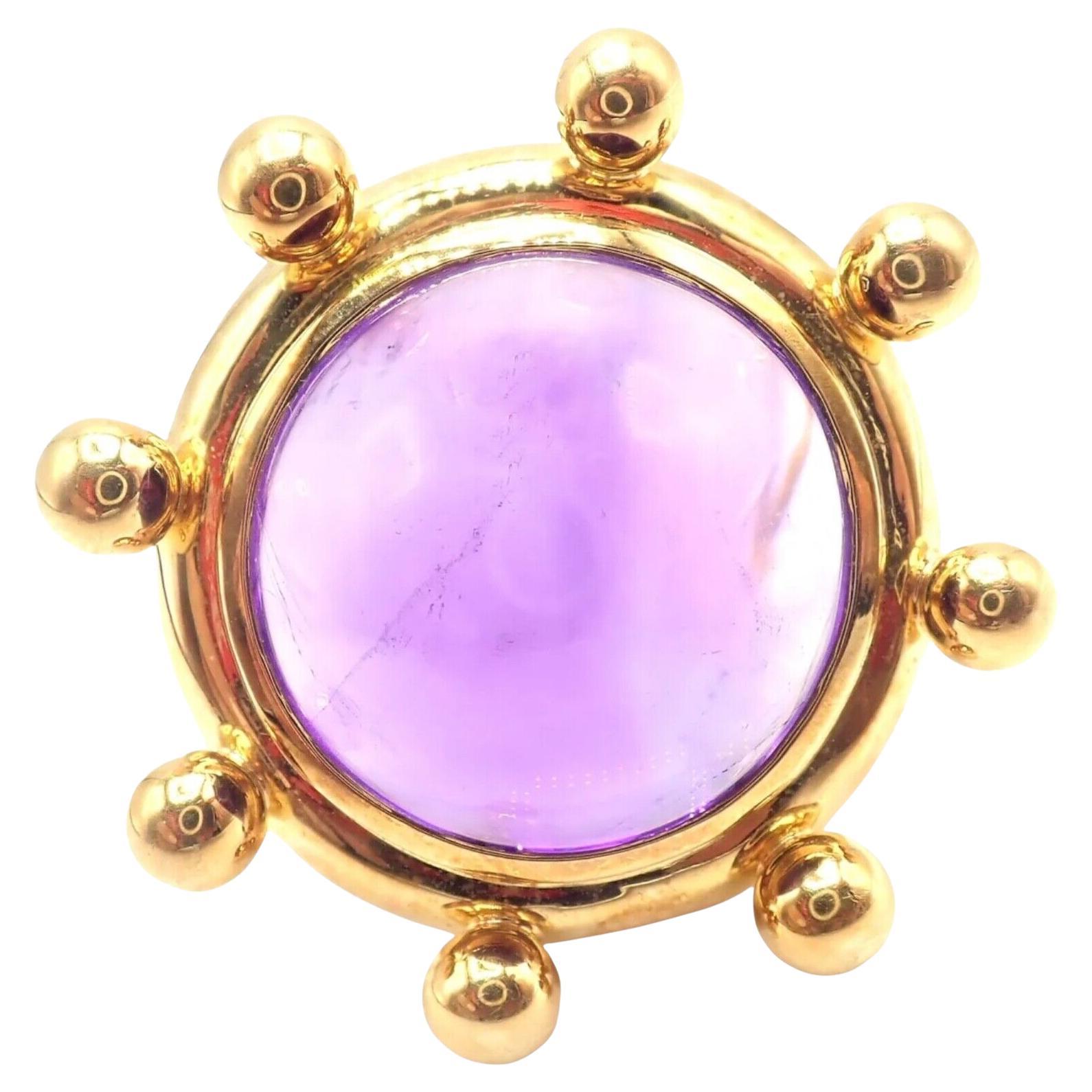 Vintage Tiffany & Co Paloma Picasso Large Amethyst Brooch Pin