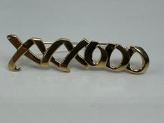 Vintage Tiffany & Co. Paloma Picasso XOXO Brooch in 18K Yellow Gold