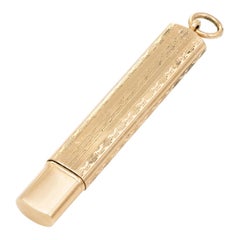 Vintage Tiffany & Co. Pencil Pendant Charm 14 Karat Gold Estate Fine Jewelry