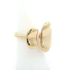 Vintage Tiffany & Co. Peretti Solid 18k Yellow Gold Dual Bean Ring