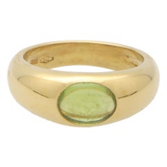 Vintage Tiffany & Co. Peridot Gypsy Band Ring Set in 18k Yellow Gold