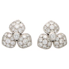 Vintage Tiffany & Co. Petals Diamond Earrings Set in Platinum
