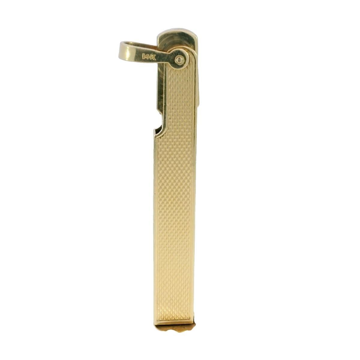 Vintage Tiffany & Co. Pipe Cleaner Tool 14K Yellow Gold For Sale 2