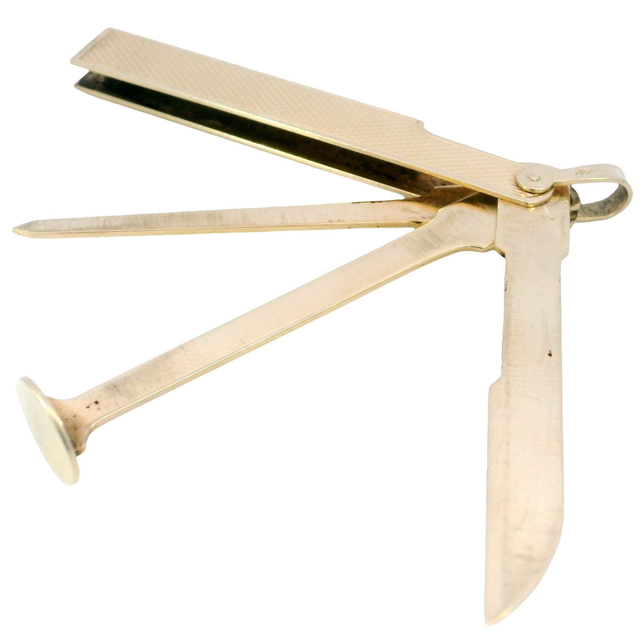 Vintage Tiffany & Co. Pipe Cleaner Tool 14K Yellow Gold For Sale 5