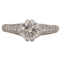 Vintage Tiffany & Co. Platinum 1.10Ct Brilliant Cut Diamond Solitaire Ring