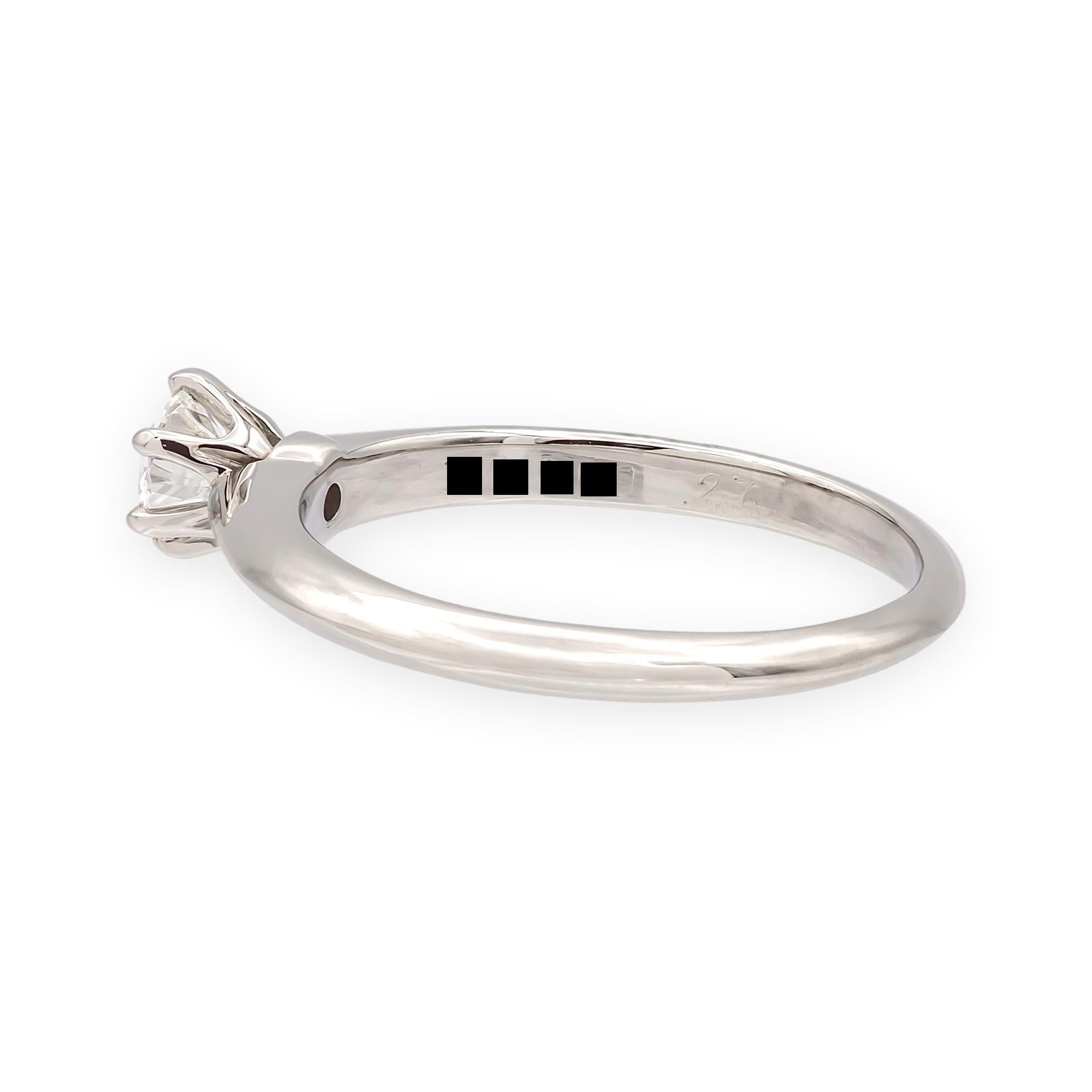 Weinlese Tiffany & Co. Platin .27 ct E VVS1 Diamant Solitär Verlobungsring (Zeitgenössisch) im Angebot