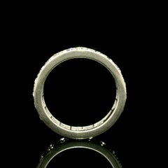 Vintage Tiffany & Co. Platinum 2ct Pave Diamond Eternity Stack Wedding Band Ring