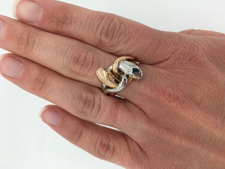 Vintage Tiffany and Co. Platinum and Rose Gold Snake Ring at 1stDibs ...