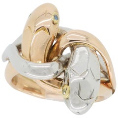 Vintage Tiffany & Co. Platinum and Rose Gold Snake Ring