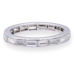 Vintage Tiffany & Co. Platinum Baguette Channel 3mm Band Ring