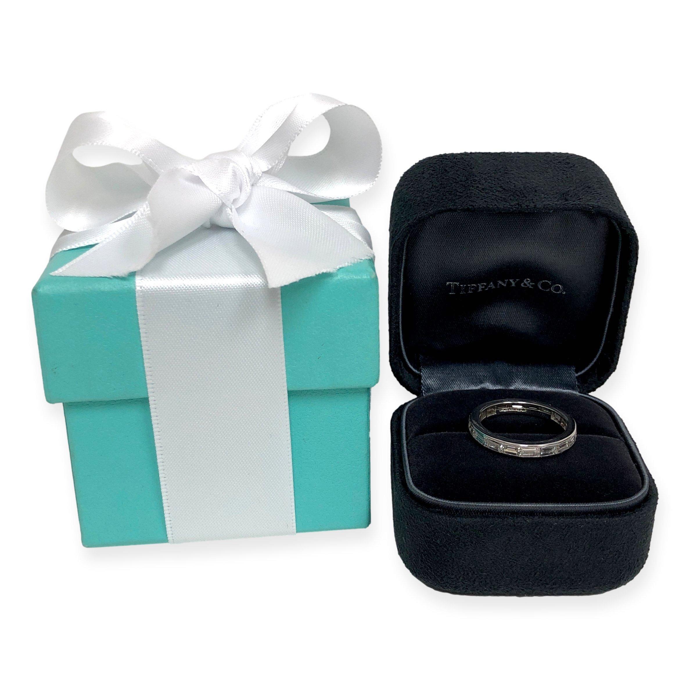 Women's Vintage Tiffany & Co. Platinum Baguette Channel 3mm Band Ring