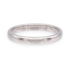 Vintage Tiffany & Co. Platinum Classic 3 mm Men's Wedding Band Ring Size 9