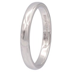 Vintage Tiffany & Co. Platinum Classic 3 mm Men's Wedding Band Ring Size 9