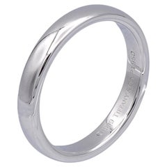 Retro Tiffany & Co. Platinum Classic 3 mm Wedding Band Ring Size 4.5