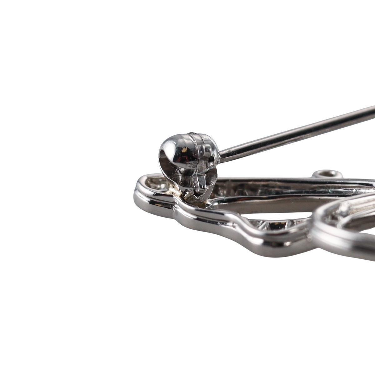 Vintage Tiffany & Co. Platinum Diamond Butterfly Brooch For Sale 1