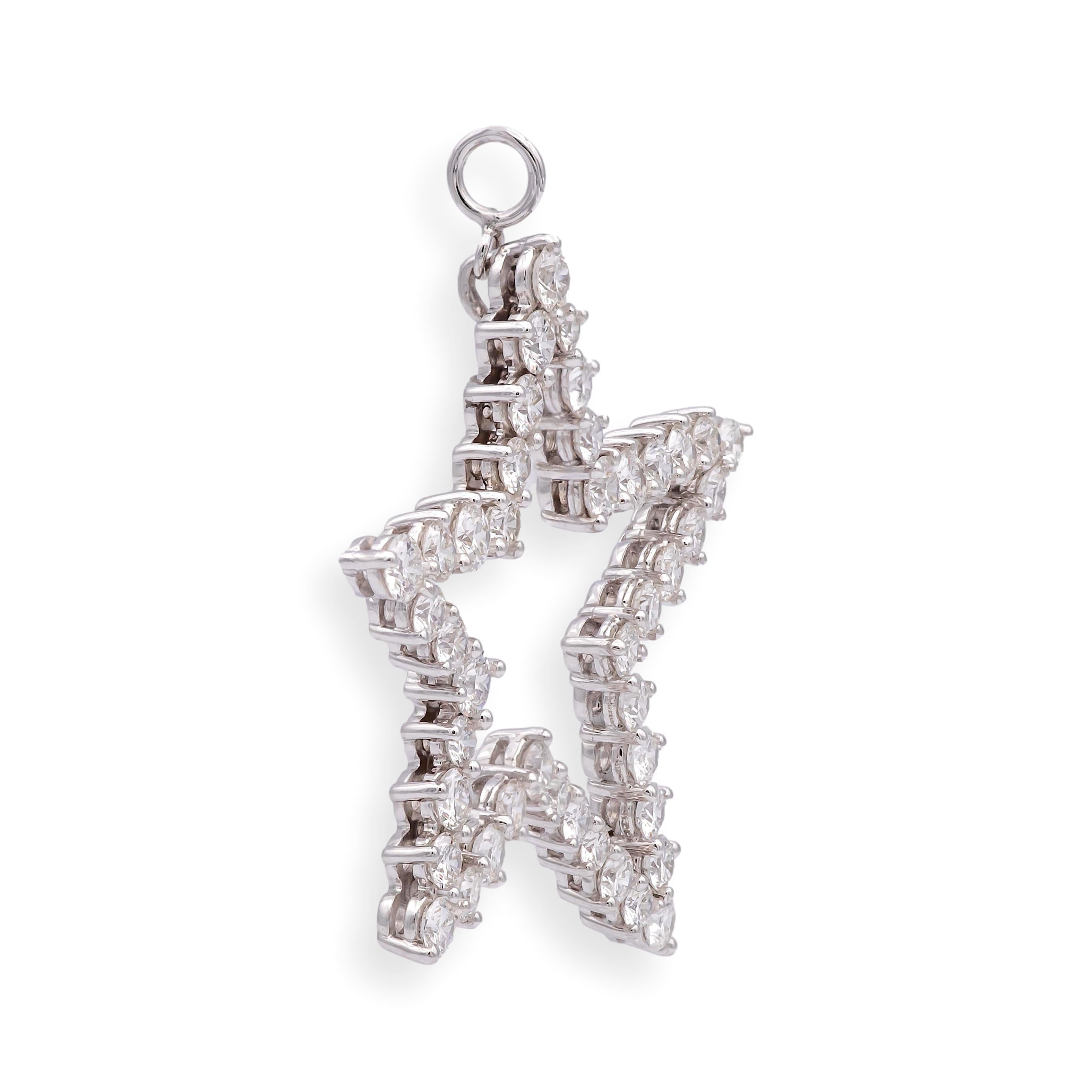 Tiffany & Co. d'epoca. Ciondolo a stella in platino con diamante da 3,01 carati, 1979 in vendita 1