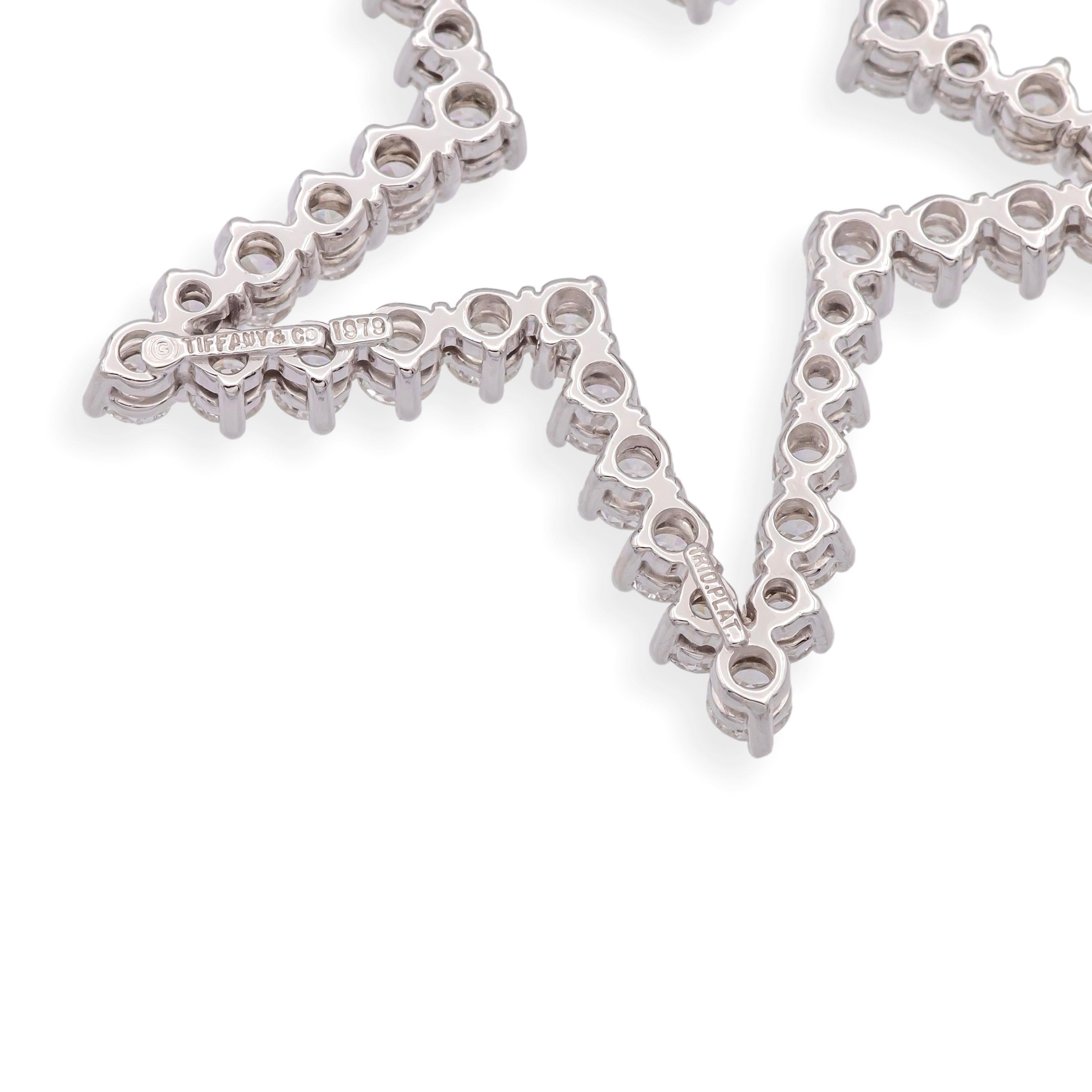 Tiffany & Co. d'epoca. Ciondolo a stella in platino con diamante da 3,01 carati, 1979 in vendita 2