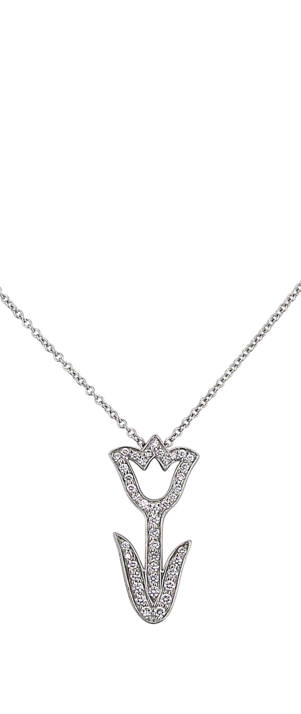 diamond tulip necklace